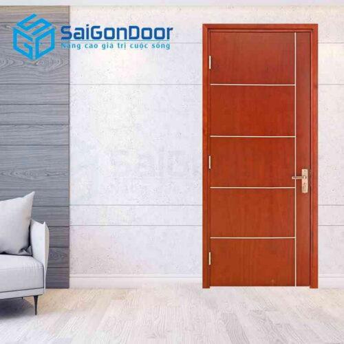 Cửa Gỗ MDF veneer P1R5 xoan dao 3.