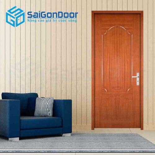 Cửa Gỗ Công Nghiệp HDF Veneer 2A xoan dao lum