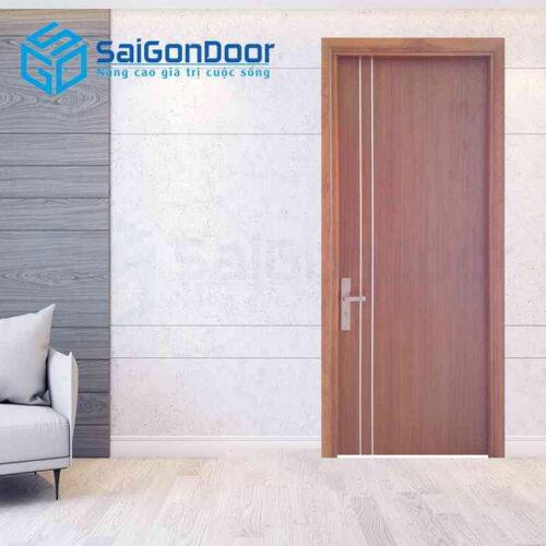 Cửa Gỗ MDF Veneer P1R2 xoan dao 3