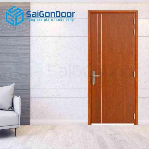 Cửa Gỗ MDF Veneer P1R2 xoan dao 4