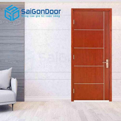 Cửa Gỗ MDF Veneer P1R5 xoan dao 3