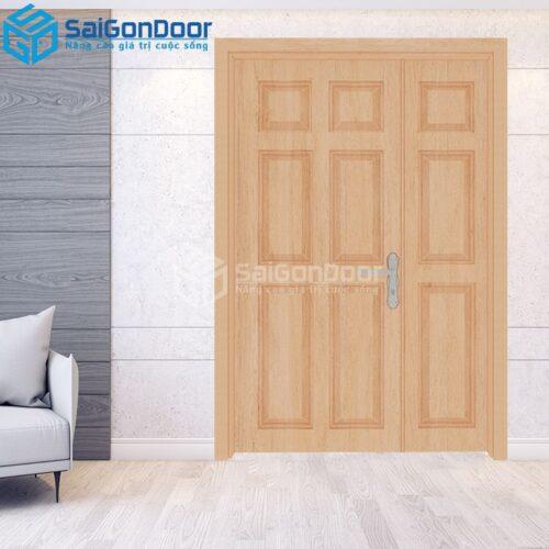 Cửa Gỗ Công Nghiệp 2 canh 9A Oak 1-HDFV-SGD