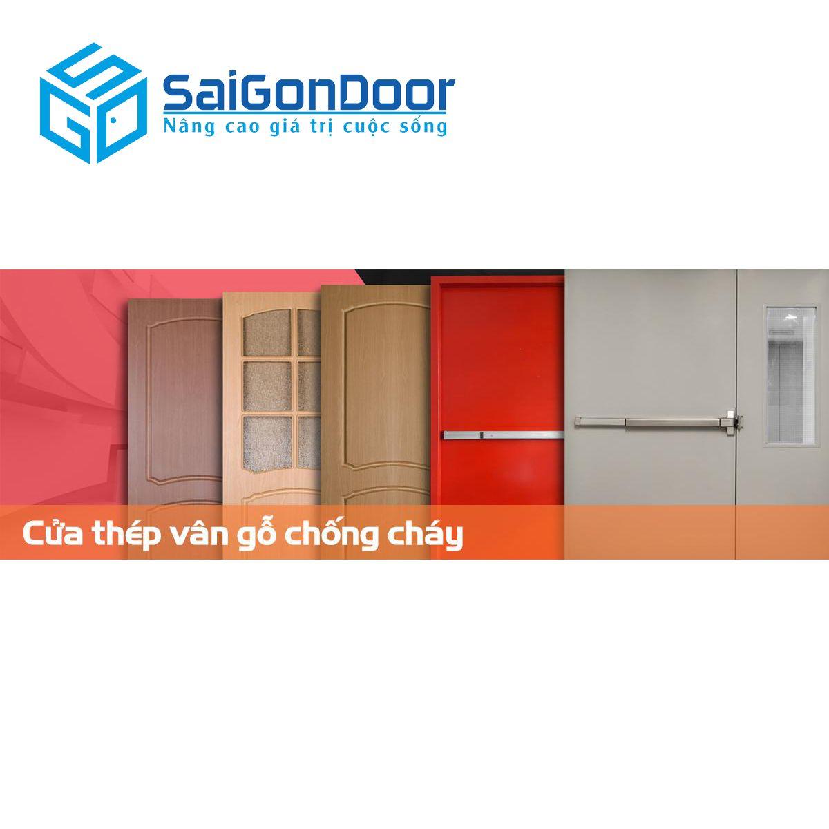 Một số mẫu cửa thép vân gỗ chống cháy