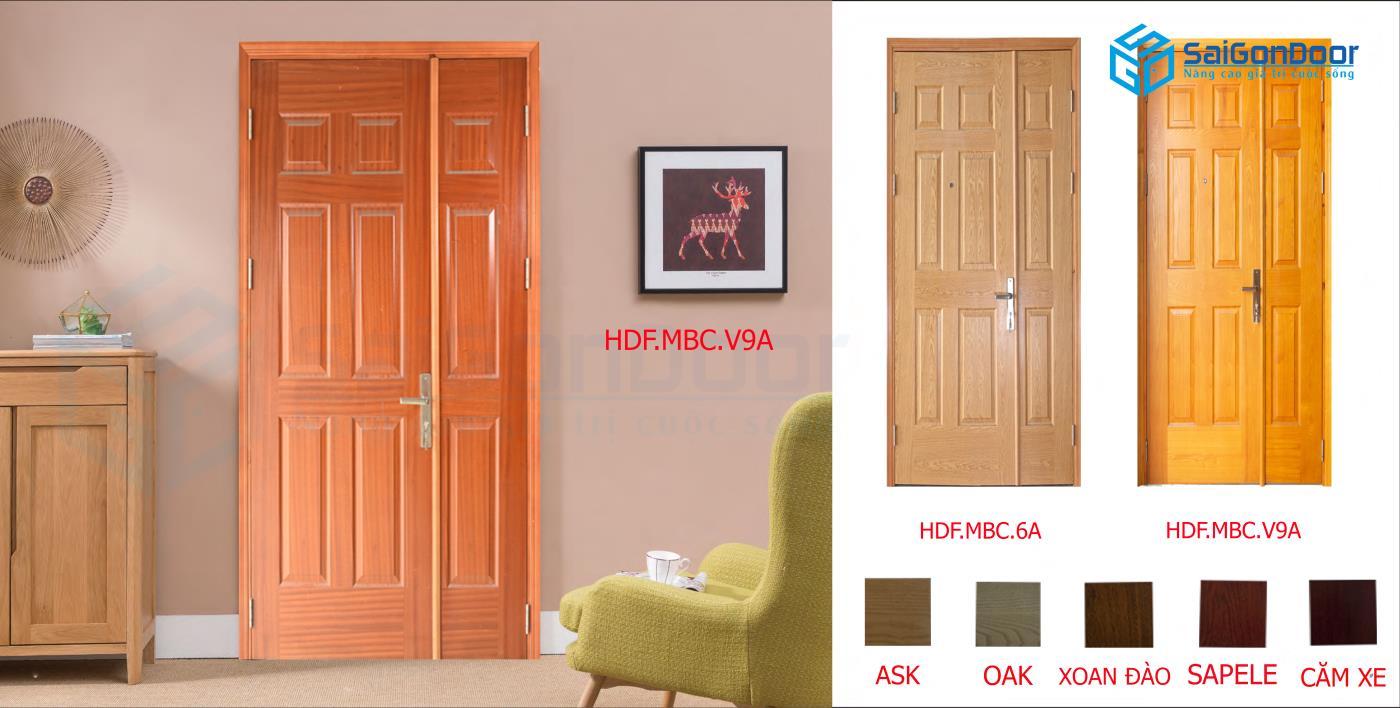 Cửa gỗ công nghiệp HDF Veneer