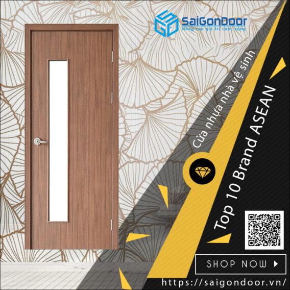 Cửa nhà vệ sinh vân gỗ bền đẹp