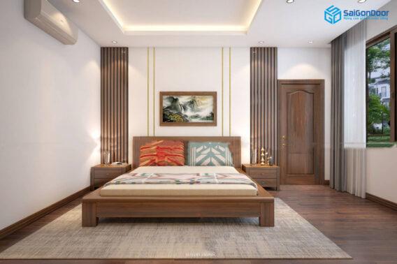 Cửa phòng ngủ gỗ tự nhiên SaiGonDoor