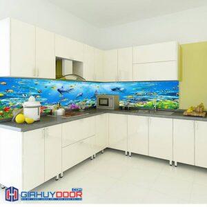 Nội thất bếp kính hoa