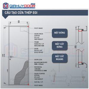 Cấu tạo cửa thép Hàn Quốc giá rẻ EGI