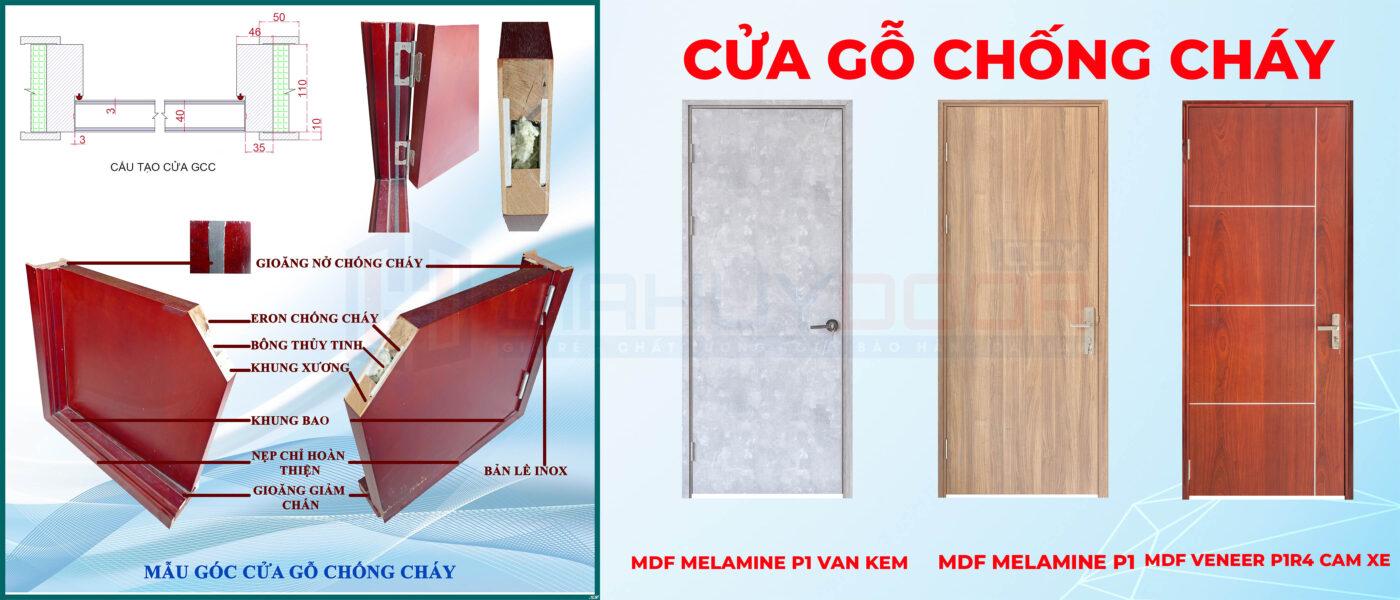 Cấu tạo cửa gỗ ngăn cháy