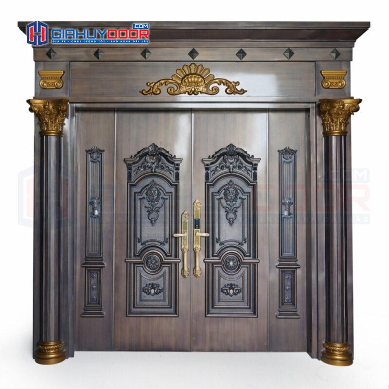 Cửa thép vân gỗ biệt thự