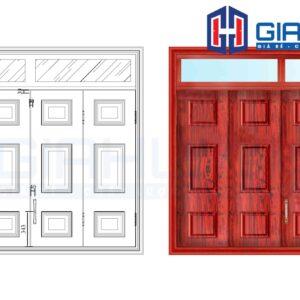 Cửa thép vân gỗ GHD CS4H11