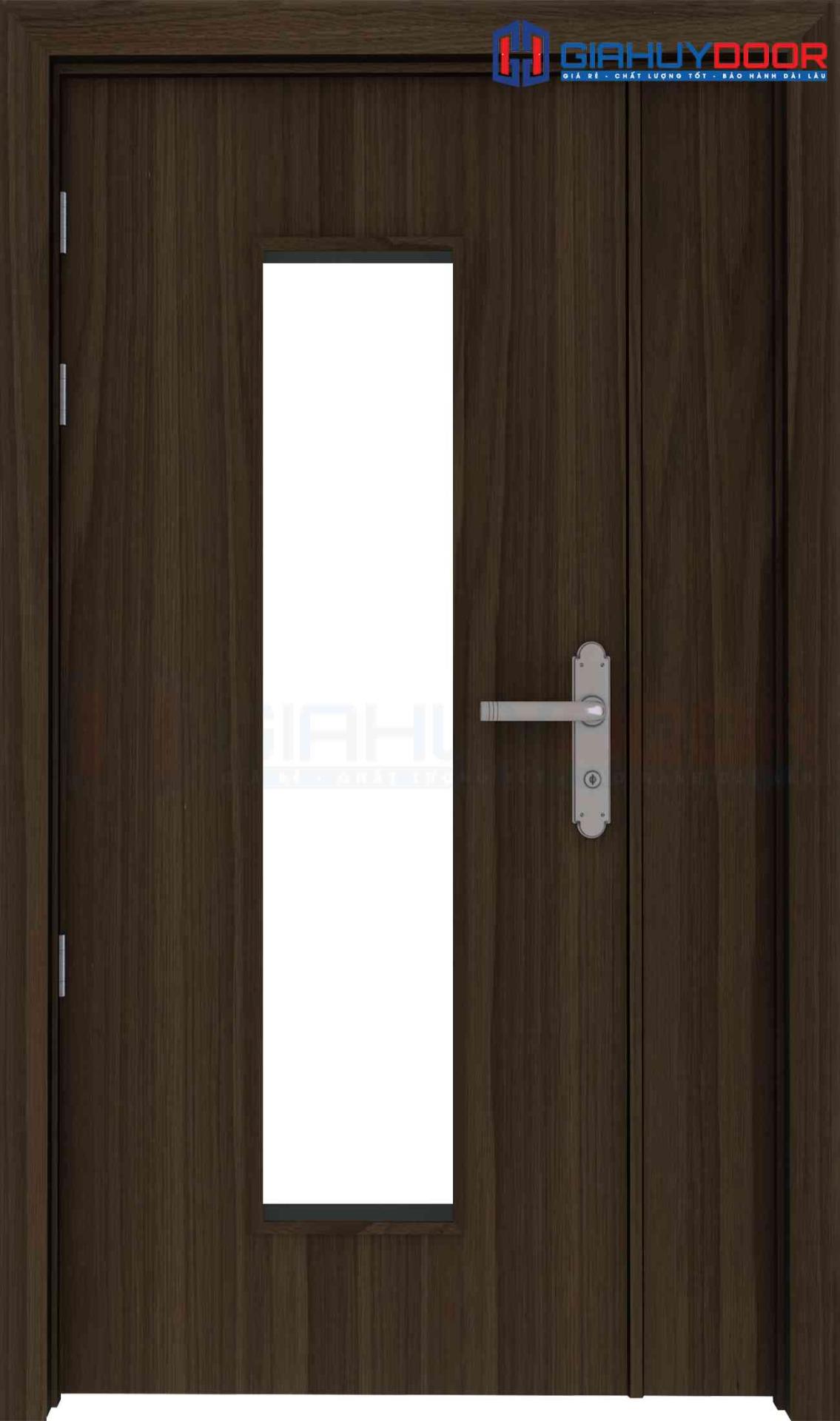 Cua go HDF Laminate 2P1G1.png Cửa gỗ công nghiệp MDF Laminate 2P1G1