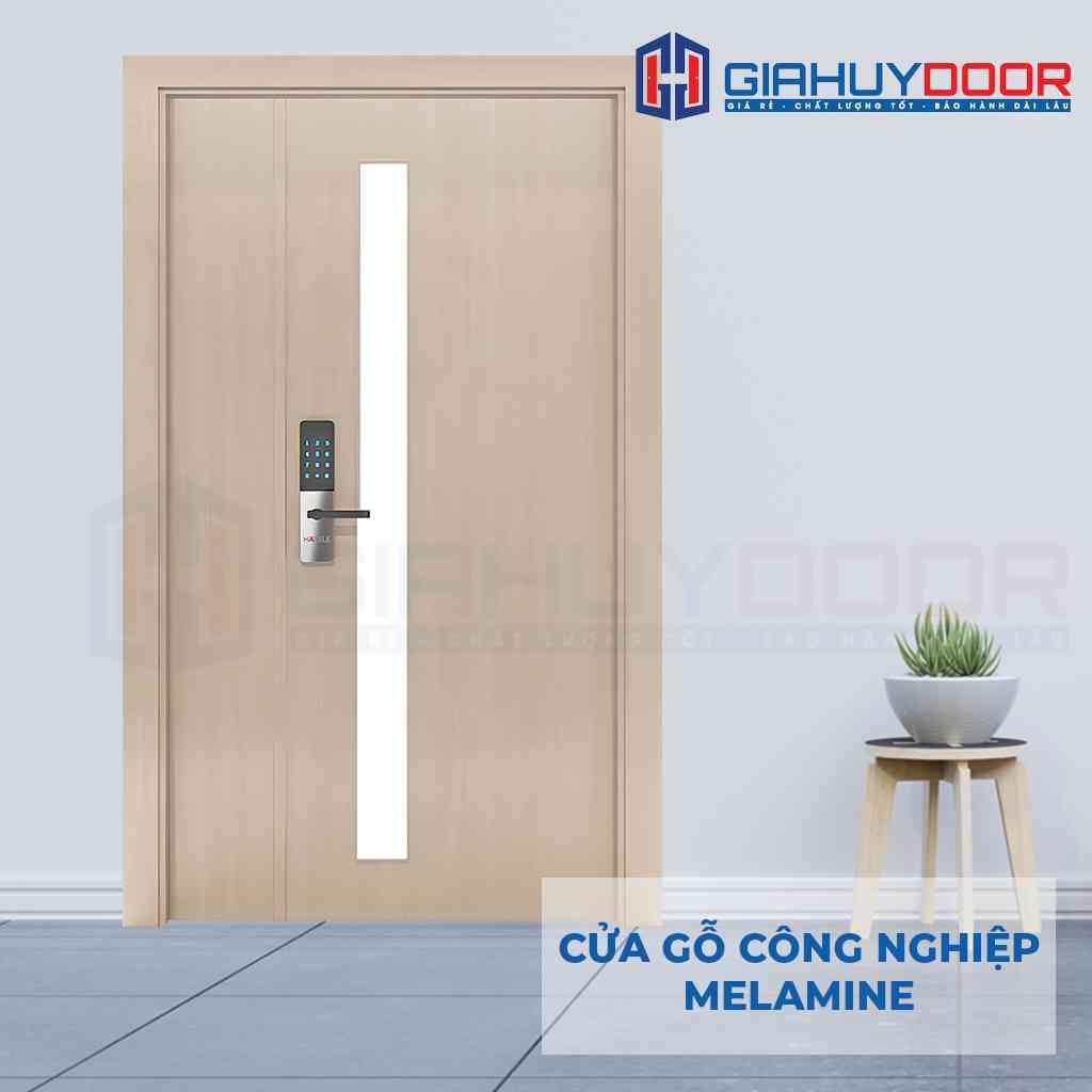 Cua go HDF Melammine 2P1G1.png Cửa gỗ công nghiệp MDF Melamine 2P1G1