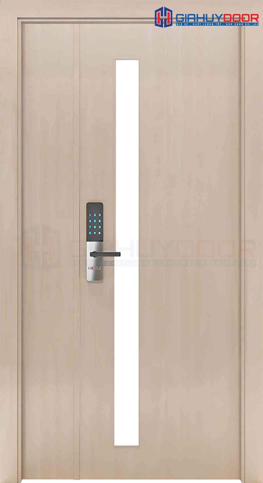 Cua go HDF Melammine 2P1G1.png Cửa gỗ công nghiệp MDF Melamine 2P1G1