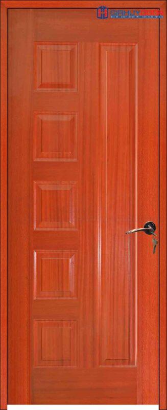 Cửa gỗ công nghiệp HDF Veneer 6B-xoan dao