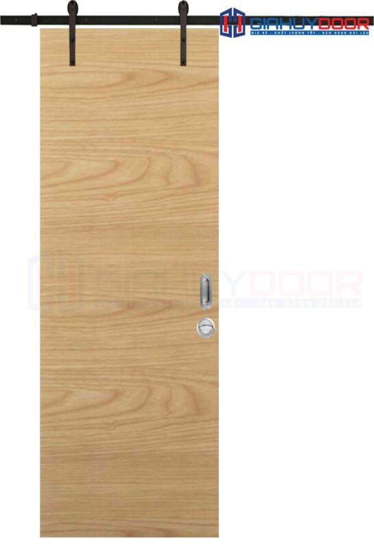 Cửa gỗ công nghiệp MDF Veneer lua truot treo ray