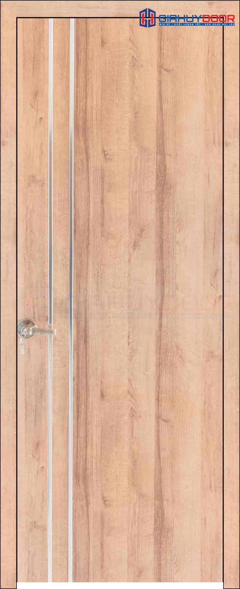 Cua go MDF Melamine P1R2 inox.png Cửa gỗ công nghiệp MDF Melamine P1R2 inox