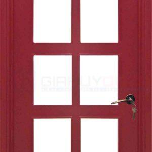 Cửa gỗ công nghiệp MDF Veneer P1G9 mau do