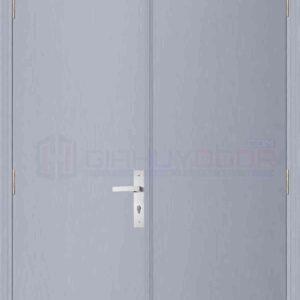 Cửa gỗ chống cháy GCC 2P son xam trang
