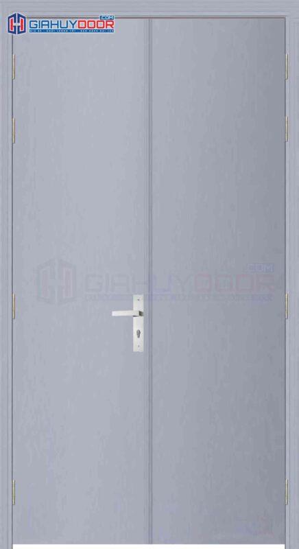 Cửa gỗ chống cháy GCC 2P son xam trang