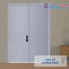 Cửa gỗ chống cháy GCC 2P son xam
