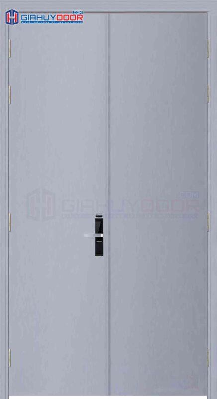 Cửa gỗ chống cháy GCC 2P son xam