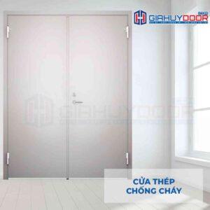 Cửa thép chống cháy TCC 2P tay nam cua