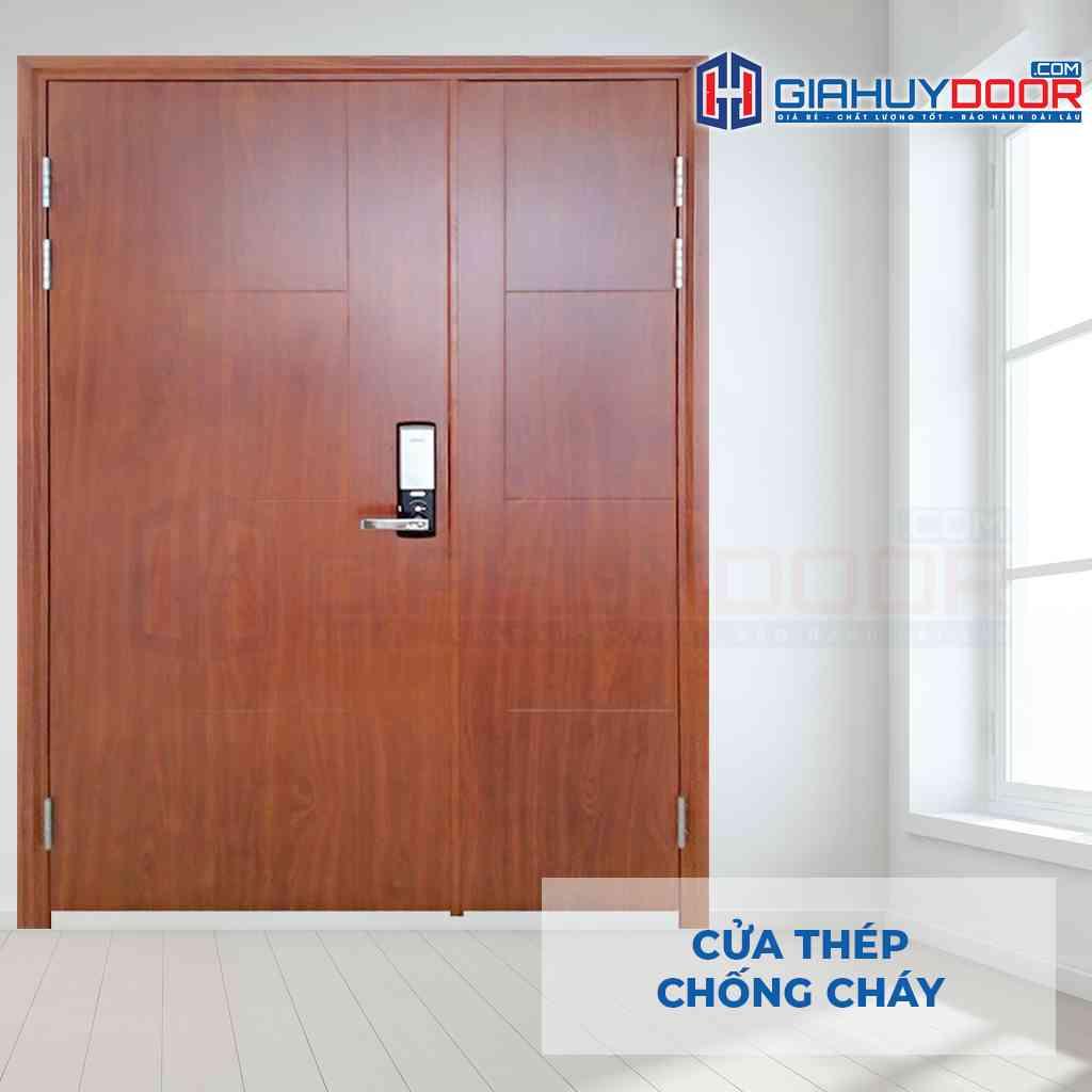 Cua thep chong chay 2P van go.png Cửa thép chống cháy TCC 2P van go