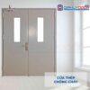Cửa thép chống cháy TCC 2P1G2 xam