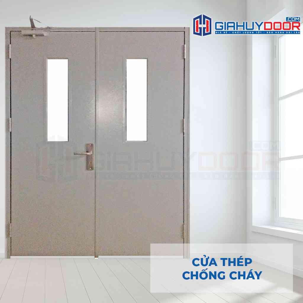 Cua thep chong chay 2P1G2 xam.png Cửa thép chống cháy TCC 2P1G2 xam