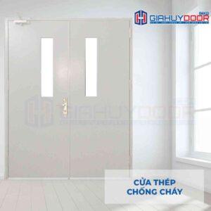 Cửa thép chống cháy TCC 2P1G2