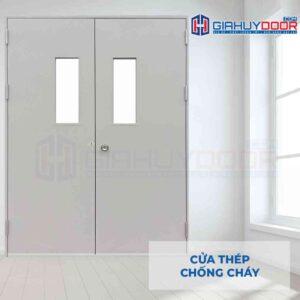 Cửa thép chống cháy TCC 2PG2 khoa coc