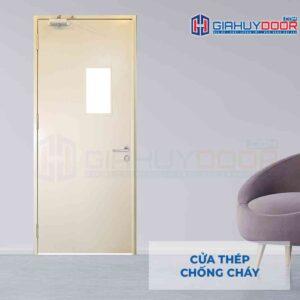 Cửa thép chống cháy TCC P1G1 kinh cuong luc