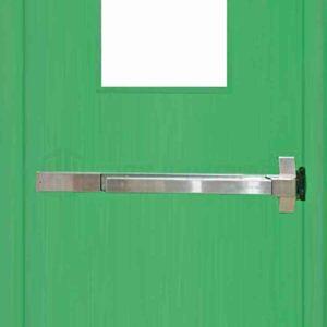 Cửa thép chống cháy TCC P1G1 xanh thoan thoat hiem