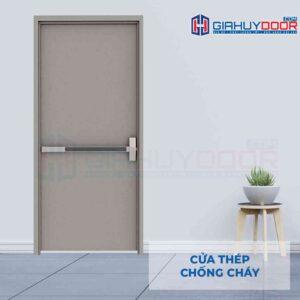 Cửa thép chống cháy TCC P1G1 xanh duong