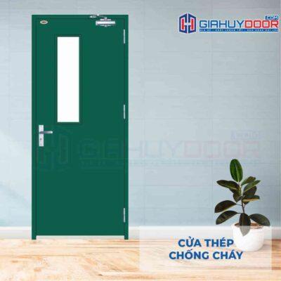 Cửa thép chống cháy TCC P1G1a dung tay day hoi