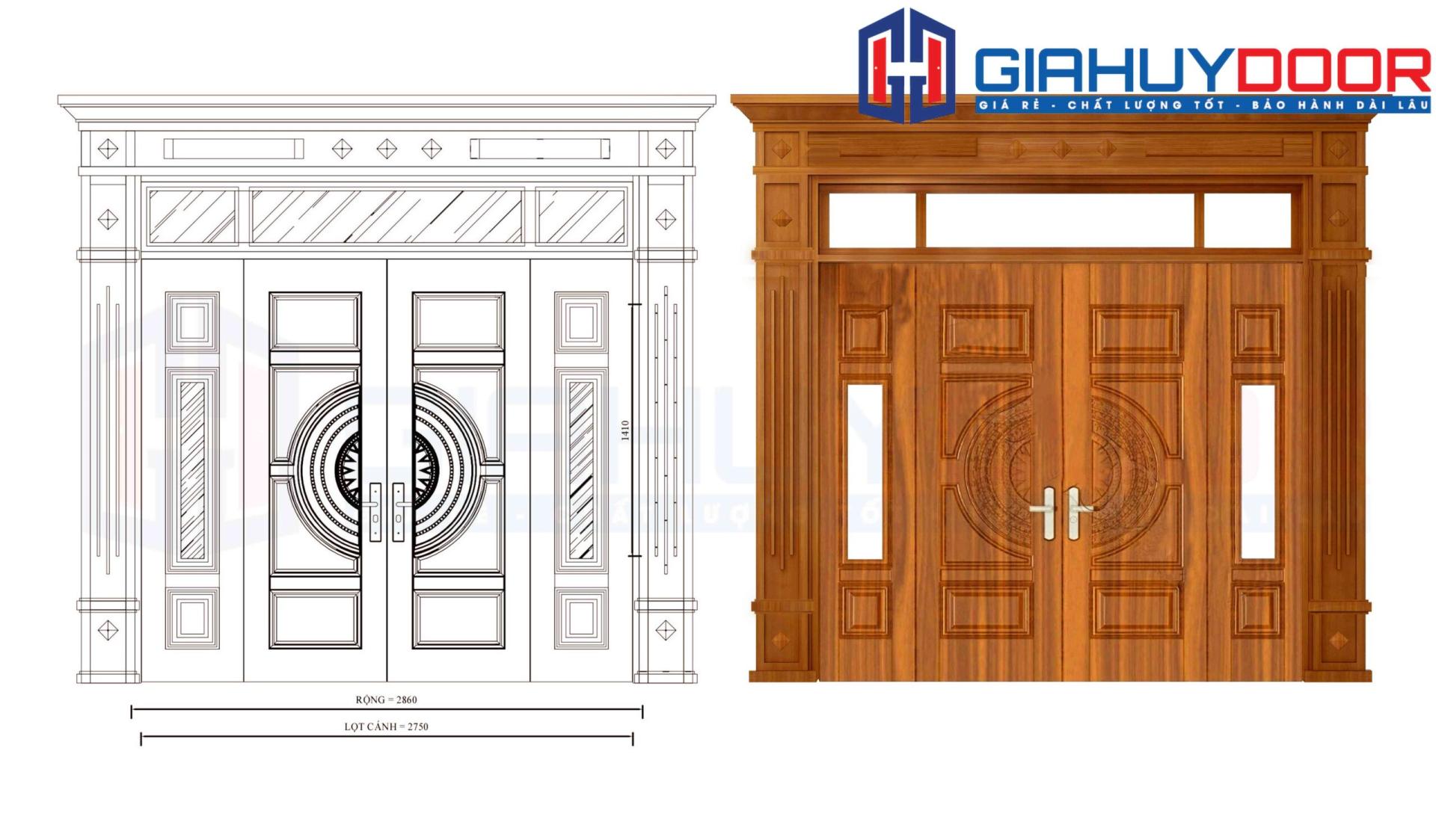 GS4H15H8K. mau vang.png Cửa thép vân gỗ GHD GS4H15H8K mau vang