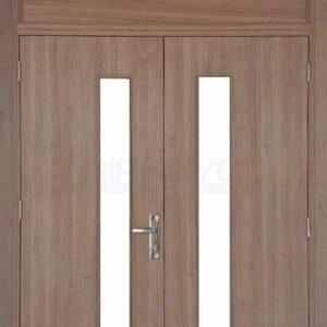 Cửa gỗ công nghiệp MDF Melamine IMG_2198 2 cánh ô kính