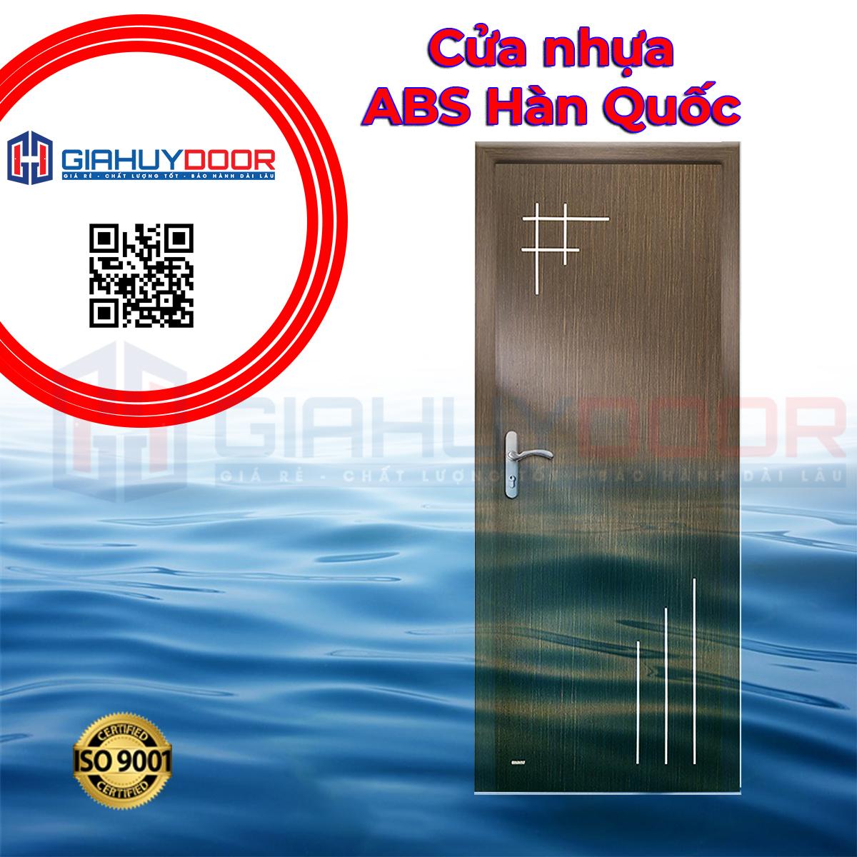 Mẫu cửa nhựa chống nước làm từ nhựa vân gỗ ABS Hàn Quốc