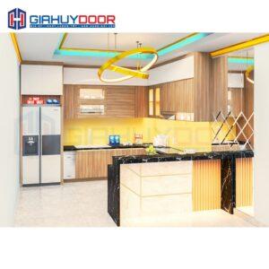 Nội thất nhà bếp kịch trần có quầy Bar