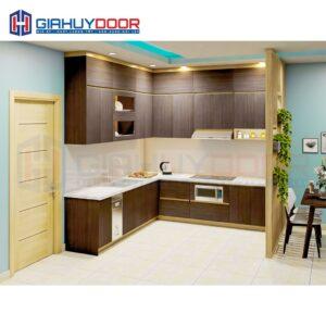 Nội thất nhà bếp chữ I Full trần Laminate