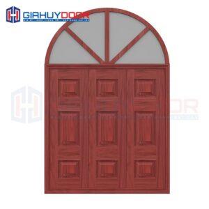 Cửa thép vân gỗ dạng vòm TVGVom-SGD-4
