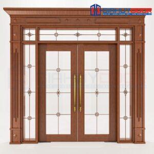 Cửa Nhôm Vân Gỗ 68