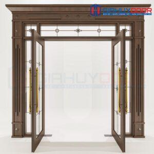 Cửa Nhôm Vân Gỗ 70