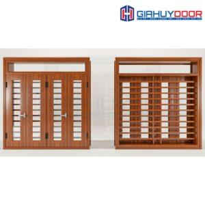Cửa Nhôm Vân Gỗ SGD-CNVG-48