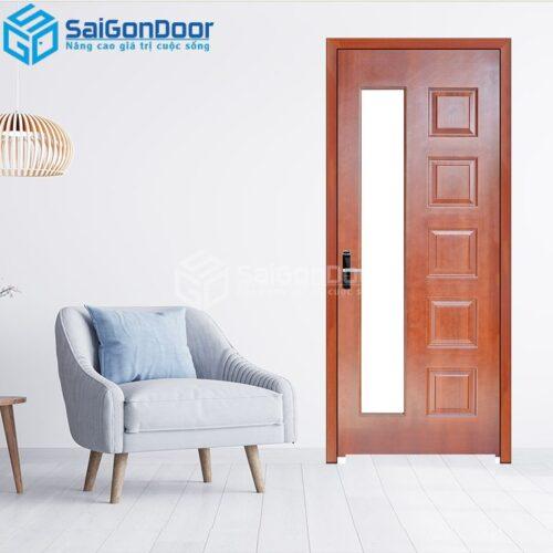 Cửa Gỗ HDF Veneer 6GL-Căm Xe 2-HDFV-SGD