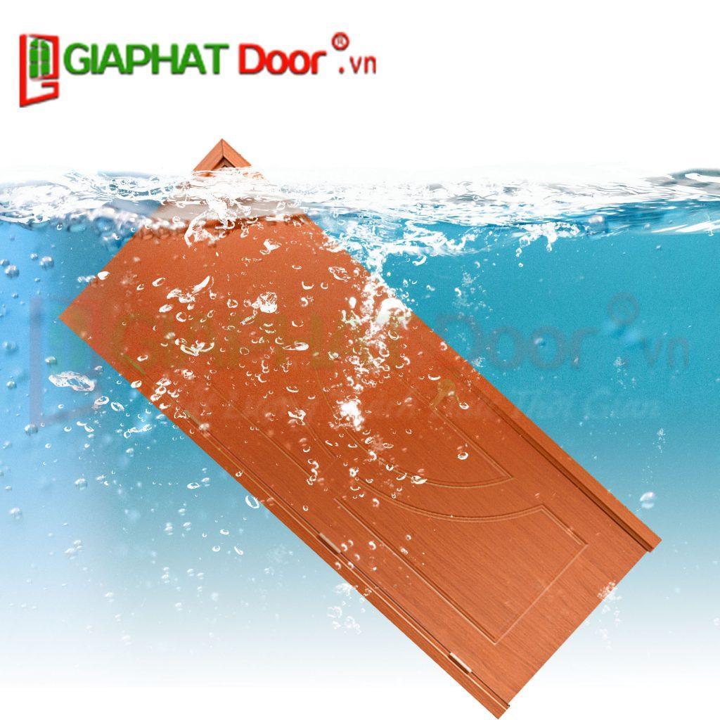 Chống nước tuyệt đối là ưu điểm nổi trội của dòng cửa nhựa gỗ cháy chậm