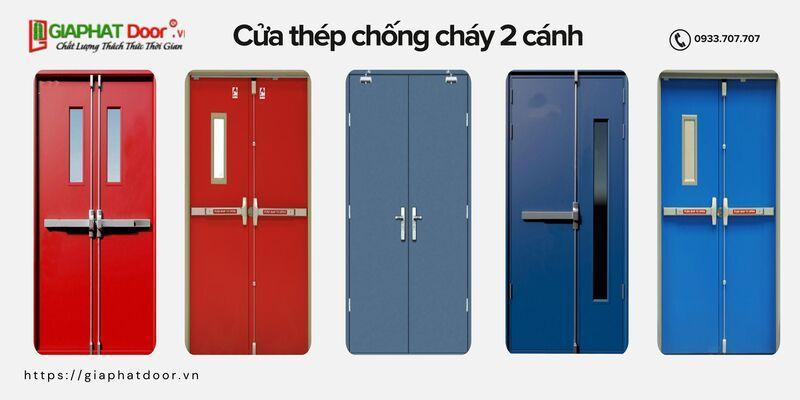 Có nhiều mẫu cánh cửa thép chịu lửa cho khách hàng lựa chọn