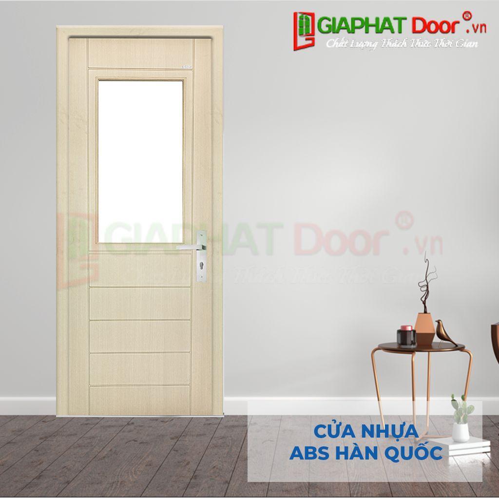 Cửa nhựa abs gắn kính