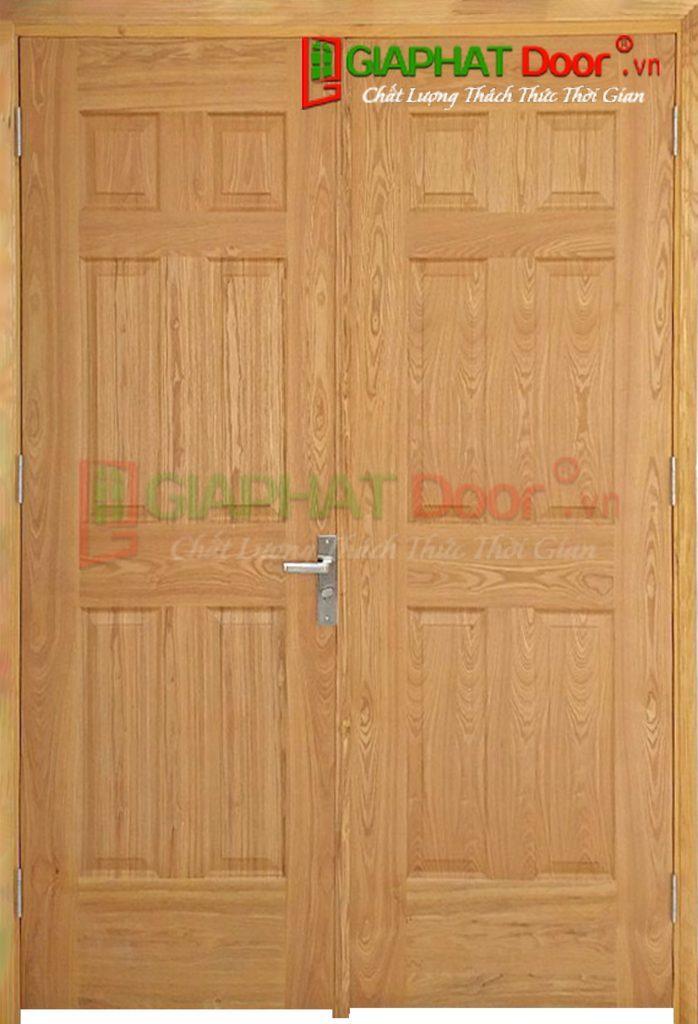 Cửa Gỗ Công Nghiệp HDF Veneer 12A soi 2 canh Cửa Gỗ Công Nghiệp HDF Veneer 12A soi 2 canh